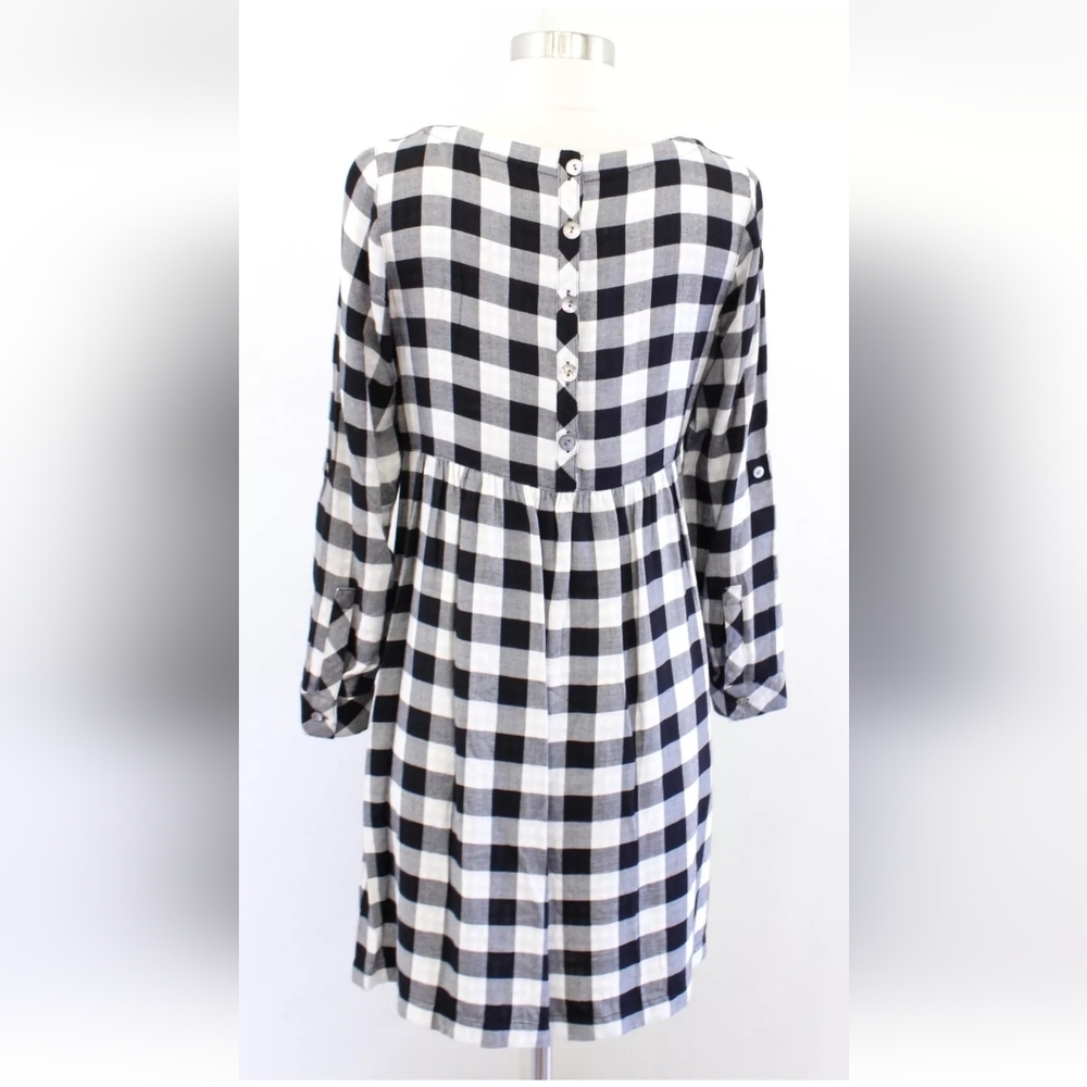 J. Jill Black and White Buffalo Check Midi Dress - Picture 4 of 8